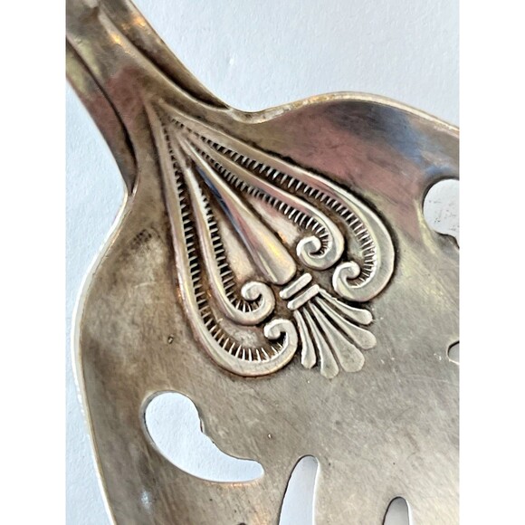 Vintage Raimond Silverplate Casserole Spoon and Fork Rose Floral 2 pc - Picture 5 of 9